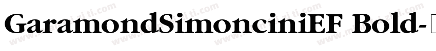 GaramondSimonciniEF Bold字体转换